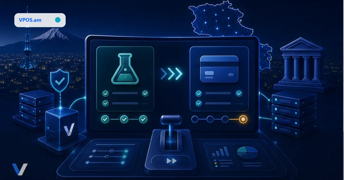 vPOS test launch checklist before switching to REAL